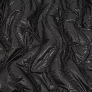 Black Wavy Quilted Coating