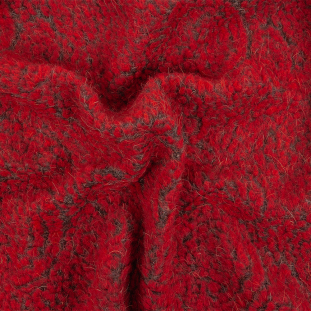 Dusty Red and Mulch Swirls Chunky Wool Knit