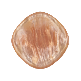 Blush Iridescent Rounded Square Self Back Plastic Button - 44L/28mm