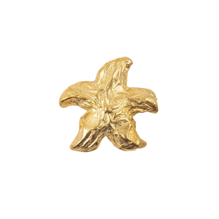 Vintage Gold Starfish Cast Metal Button - 36L/23mm