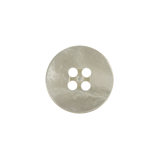 Ivory Iridescent Four Hole Smooth Top Plastic Button - 28L/18mm