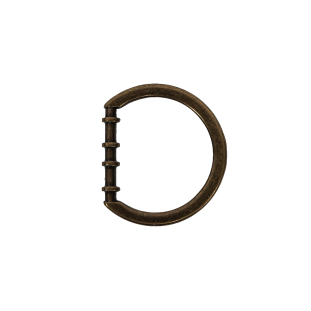Bronze Cast Metal Rounded D-Ring - 20mm