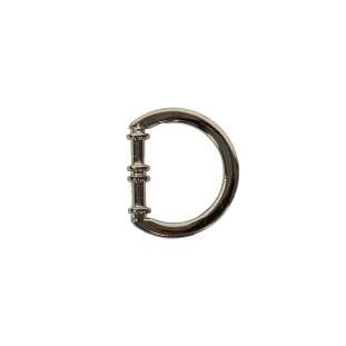 Nickel Cast Metal Rounded D-Ring - 15mm