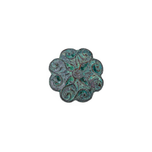 Italian Fairy Wing Floral Shank Back Button - 24L/15mm