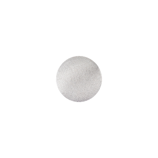 White Fabric Covered Low Domed Shank Back Button - 18L/11.5mm
