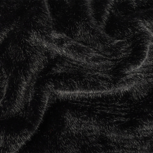 Black Medium Pile Faux Fur