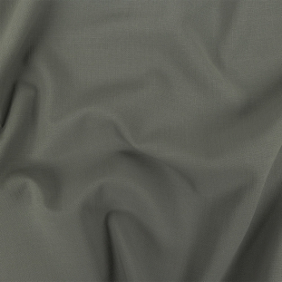 Gray Stretch Double Cloth Wool Crepe