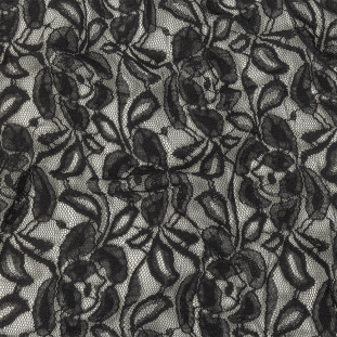Black Floral Re-Embroidered Lace