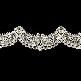 Beige Classical Scroll Lace Trimming - 2.625"