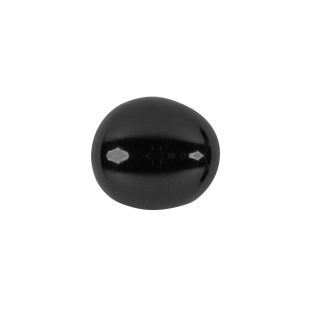 Darkest Pearl Blue Dome Shaped Oval Self Back Button - 28L/18mm