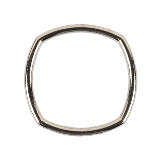 Silver Rounded Square Metal Ring - 35mm