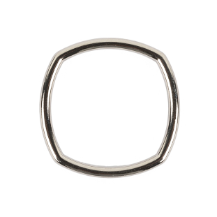Silver Rounded Square Metal Ring - 30mm