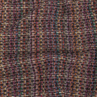 Italian Lilac Multicolor Blended Wool Tweed