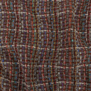 Italian Chocolate Multicolor Blended Wool Tweed