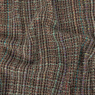 Tan and Multicolor Blended Wool Tweed