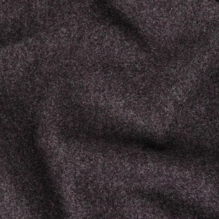 Charcoal and Gothic Grape Heathered Brushed Wool Coating