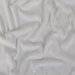 Lucent White Ultra-Soft Rayon and Cotton 1x1 Rib Knit