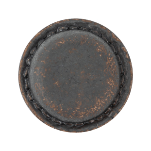 Italian Acorn and Dark Gull Gray Weathered Faux Leather Shank Back Button - 48L/30.5mm