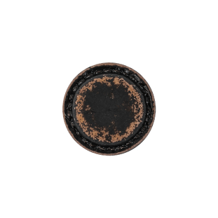 Italian Chocolate Plum and Canteen Weathered Faux Leather Shank Back Button - 28L/18mm