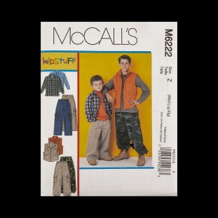 McCall's Boy's Shirt, Vest and Pants Pattern M6222 Size Z (MED-LRG-XLG)