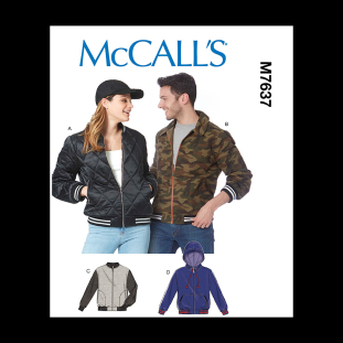 McCall's Misses' and Men's Jackets Pattern M7637 Size XN (XLG-XXL-XXXL)