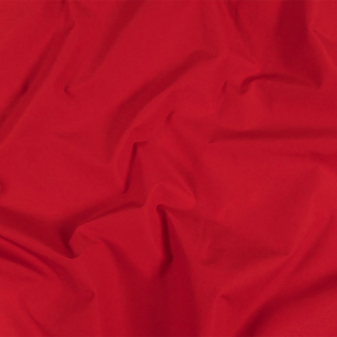 Classic Red Cotton and Polyester Poplin with Water Repellant Coating