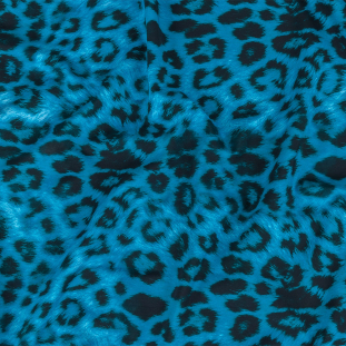 Blue Cheetah Spots Caye UV Protective Compression Swimwear Tricot with Aloe Vera Microcapsules