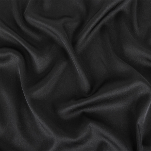 Black Stretch Silk Charmeuse