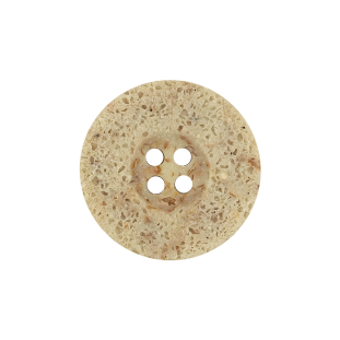 Cloud Cream, Brown and Orange Speckled 4-Hole Textured Button - 36L/23mm