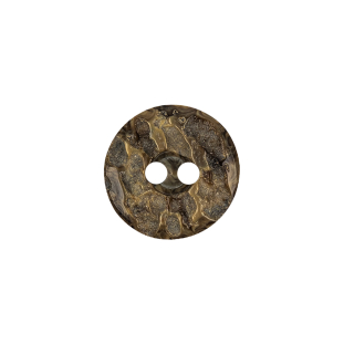 Mud and Iron Speckled 2-Hole Textured Button - 24L/15mm