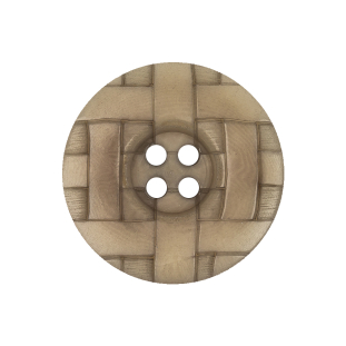 Cobble Stone Faux Basketweave 4-Hole Plastic Button - 40L/25.5mm