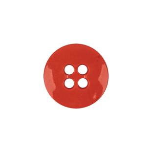 Red Orange Low Convex 4-Hole Plastic Button - 27L/17mm