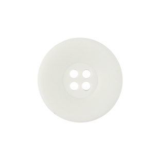 Matte White Shallow Plate 4-Hole Plastic Button - 36L/23mm