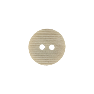 Almond Milk, Shitake and Golden Fleece Textured Stripes 2-Hole Plastic Button - 24L/15mm
