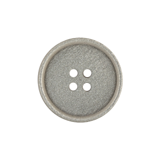 Italian Light Satin Gray Speckled Narrow Rim 4-Hole Button - 35L/22mm