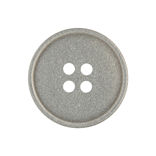 Italian Light Satin Gray Speckled Narrow Rim 4-Hole Button - 40L/25.5mm