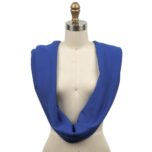 Blue Tubular Cotton 1x1 Rib Knit