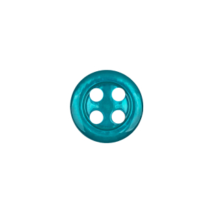 Cerulean Iridescent 4-Hole Glass Shirt Button - 20L/12.5mm