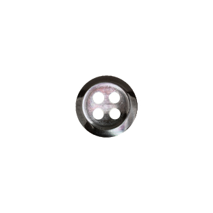 Smoke Iridescent 4-Hole Shell Blouse Button - 18L/11.5mm