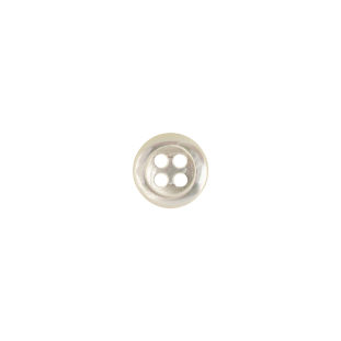 Gardenia Iridescent 4-Hole Glass Shirt Button - 14L/9mm