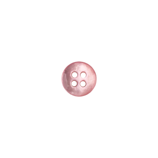 Italian Soft Pink Iridescent 4-Hole Half Dome Glass Button - 14L/9mm