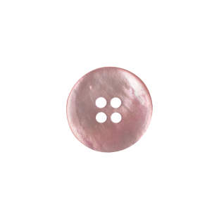 Italian Soft Pink Iridescent 4-Hole Half Dome Glass Button - 24L/15mm