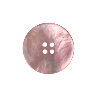 Italian Soft Pink Iridescent 4-Hole Half Dome Glass Button - 36L/23mm
