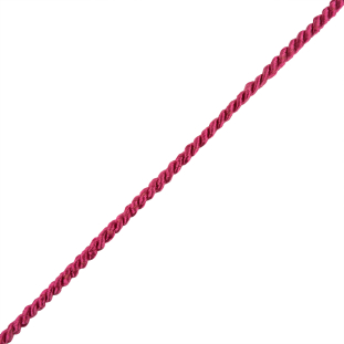 Hot Pink Cotton Blend Twisted Cord - 3mm