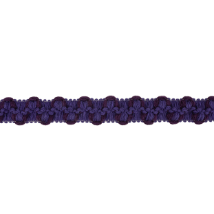 Violet and Ultramarine Crocheted Gimp Braided Trim - 0.75"