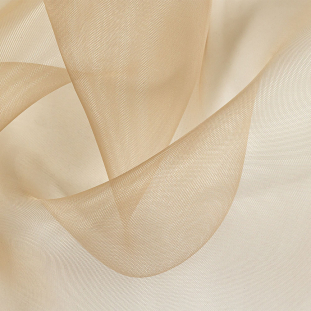 Stiff Mesh-Like Polyester Organza - Gold - Iris Collection
