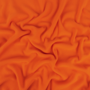 Flame Orange Recycled Polyester Stretch Knit Fleece