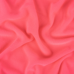 Neon Sugar Plum Pink Recycled Polyester Stretch Knit Fleece