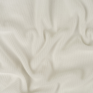 Bright White Ribbed Recycled Polyester Stretch Fleece
