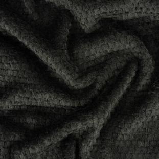 Black Plush Polyester Bubble Fleece